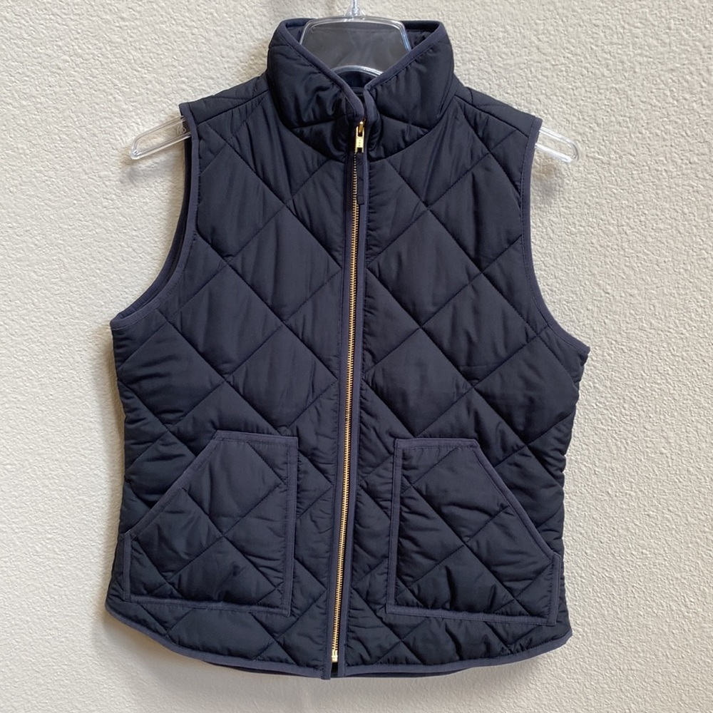 NWOT J.Crew Mercantile Quilted Puffer Vest, Black, sz S